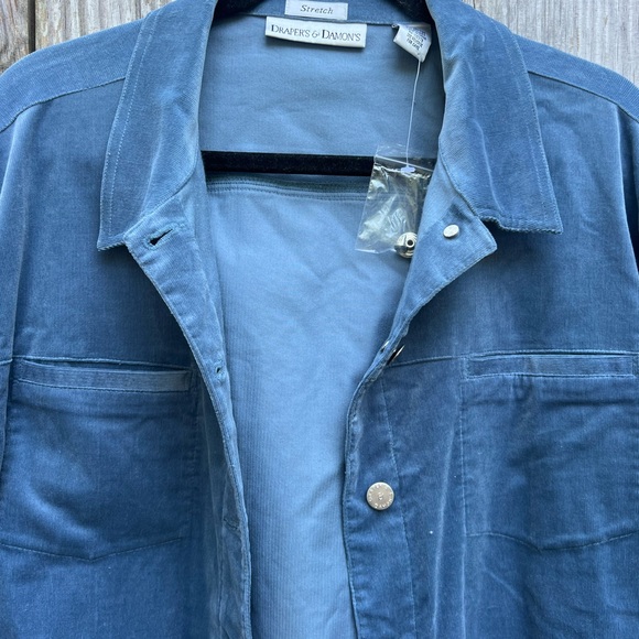 DRAPER’S & DAMONS Blue Corduroy Button Down Women’s Jacket XL NWT NEW - Picture 4 of 11